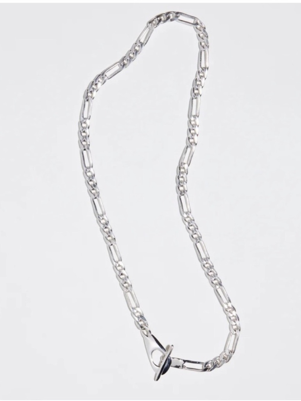 Figaro Necklace, 20” Chain - Silver - Picture 4 of 4